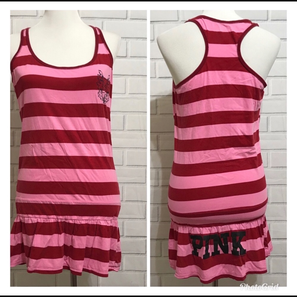 Victoria’s Secret Pink Striped Sleeveless Tunic M
